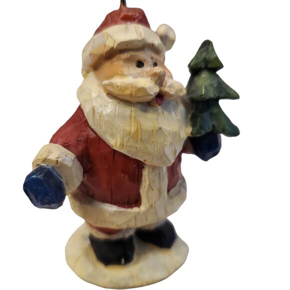 Wooden Santa Picture Holder Table Decor Christmas Table Decor Santa Blue Mittens - Picture 7 of 10